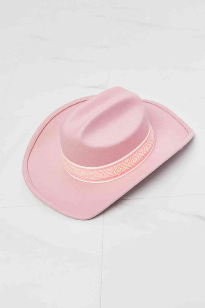 Chapeau de cowboy Fame Western Cutie en rose