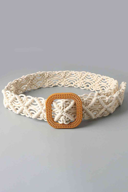 Large ceinture tressée avec boucle en résine