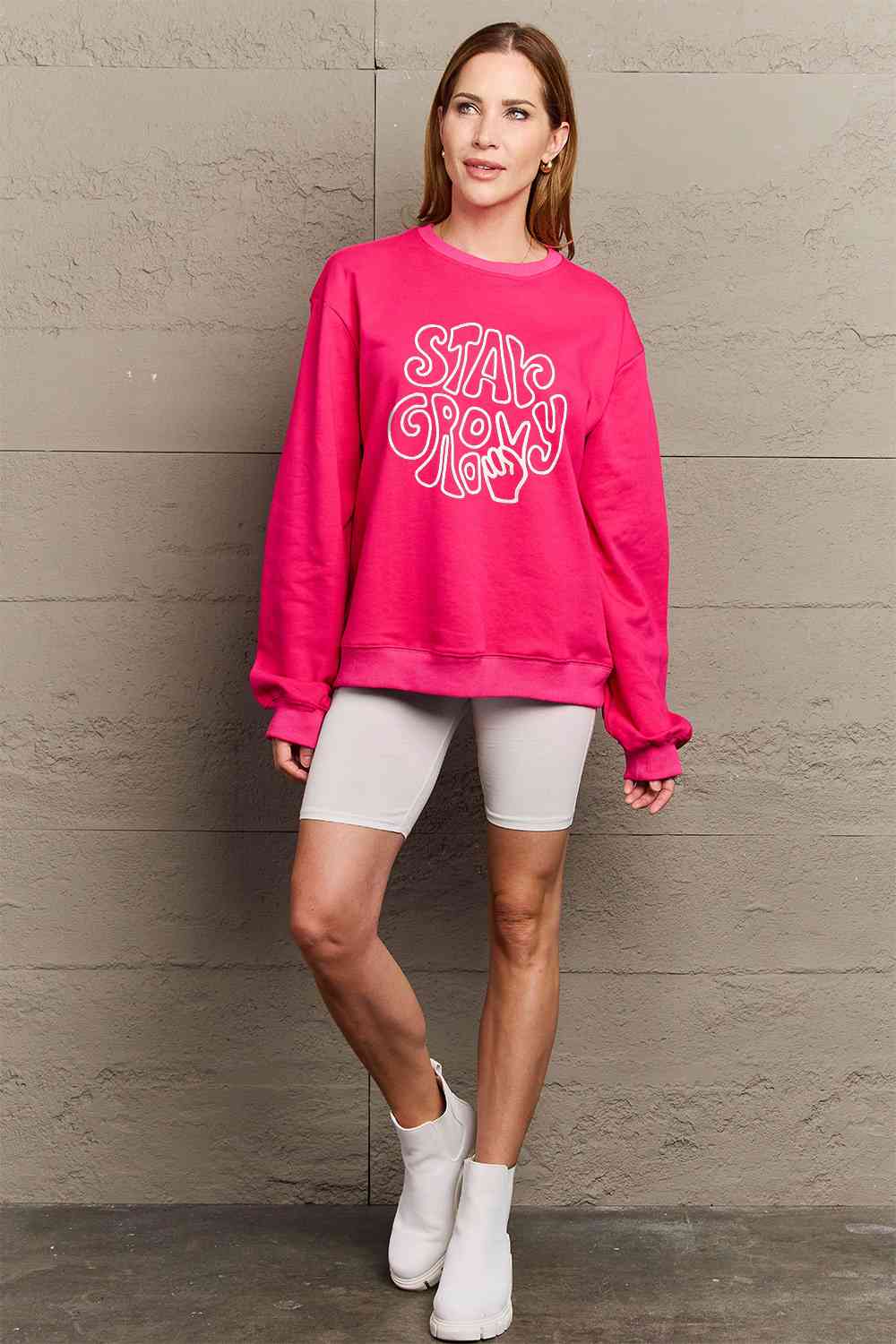 Sweat-shirt graphique Simply Love pleine taille