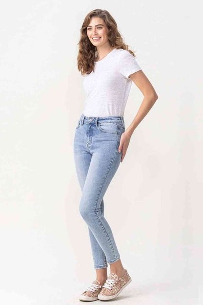 Lovervet - Jean skinny court taille haute Talia pleine taille