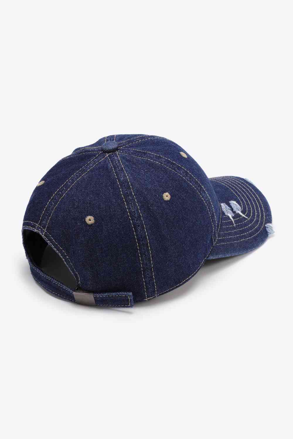 Casquette de baseball réglable en détresse