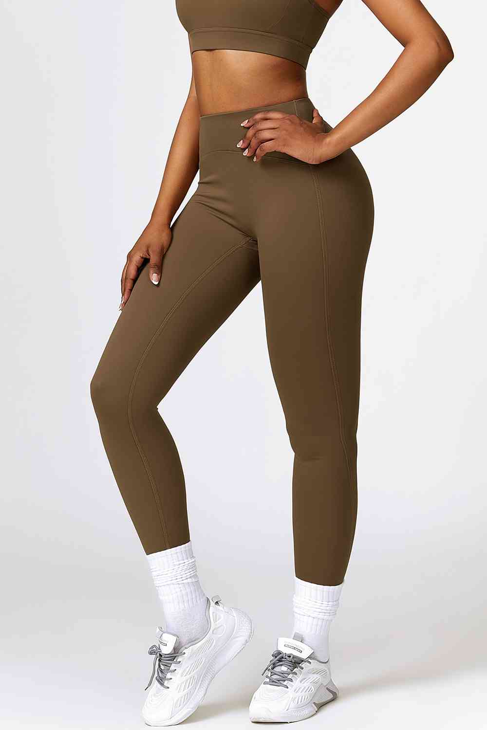 Leggings activos transpirables con cintura ancha