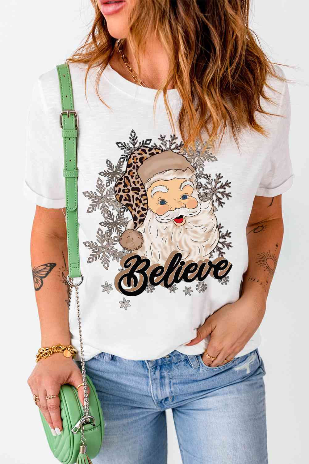 BELIEVE Santa Graphic T-Shirt