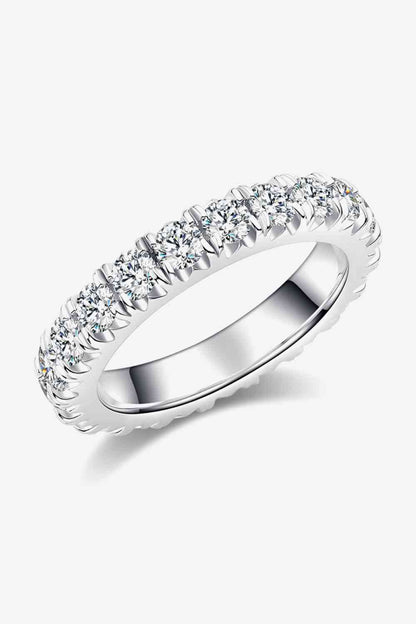 Bague d'éternité adorée en argent sterling 925 moissanite de 2,3 carats