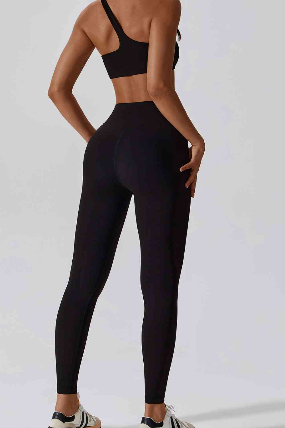 Legging de sport coupe slim à large ceinture