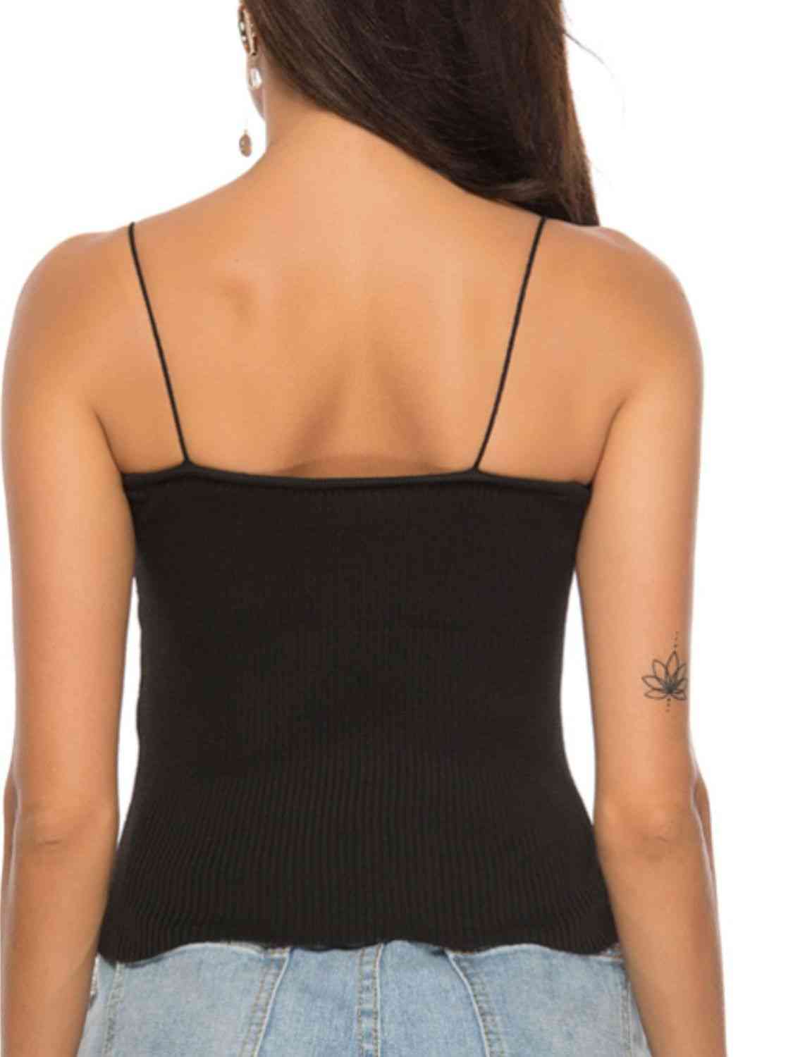 Camisola de punto con cuello en forma de corazón