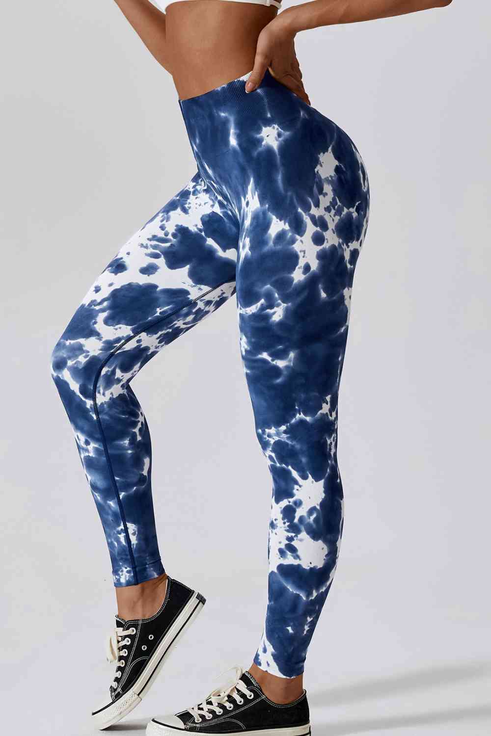 Pantalon de sport long tie-dye taille haute