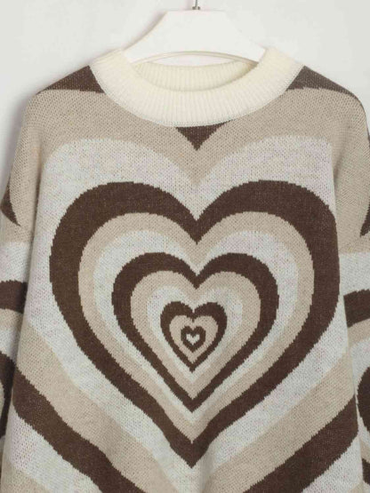 Jersey con hombros caídos y corazón