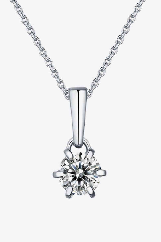 2 Carat 6-Prong Moissanite Pendant Necklace