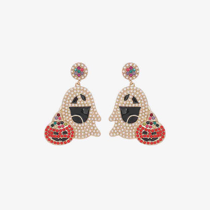 Ghost Rhinestone Alloy Earrings