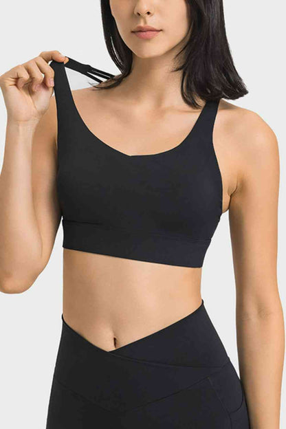 Soutien-gorge de sport respirant à dos croisé