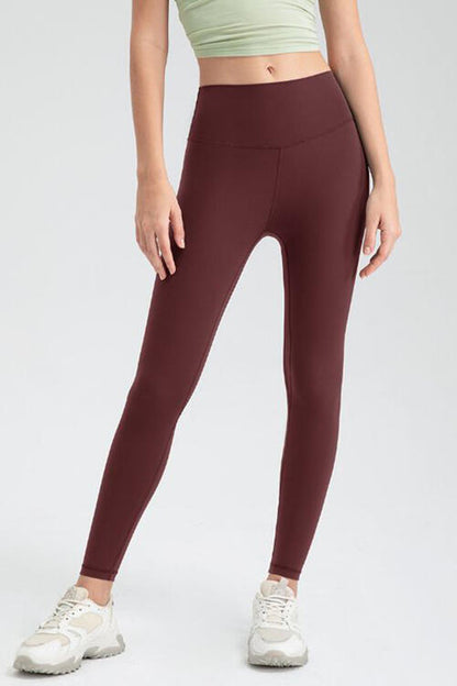 Legging actif coupe slim à large taille