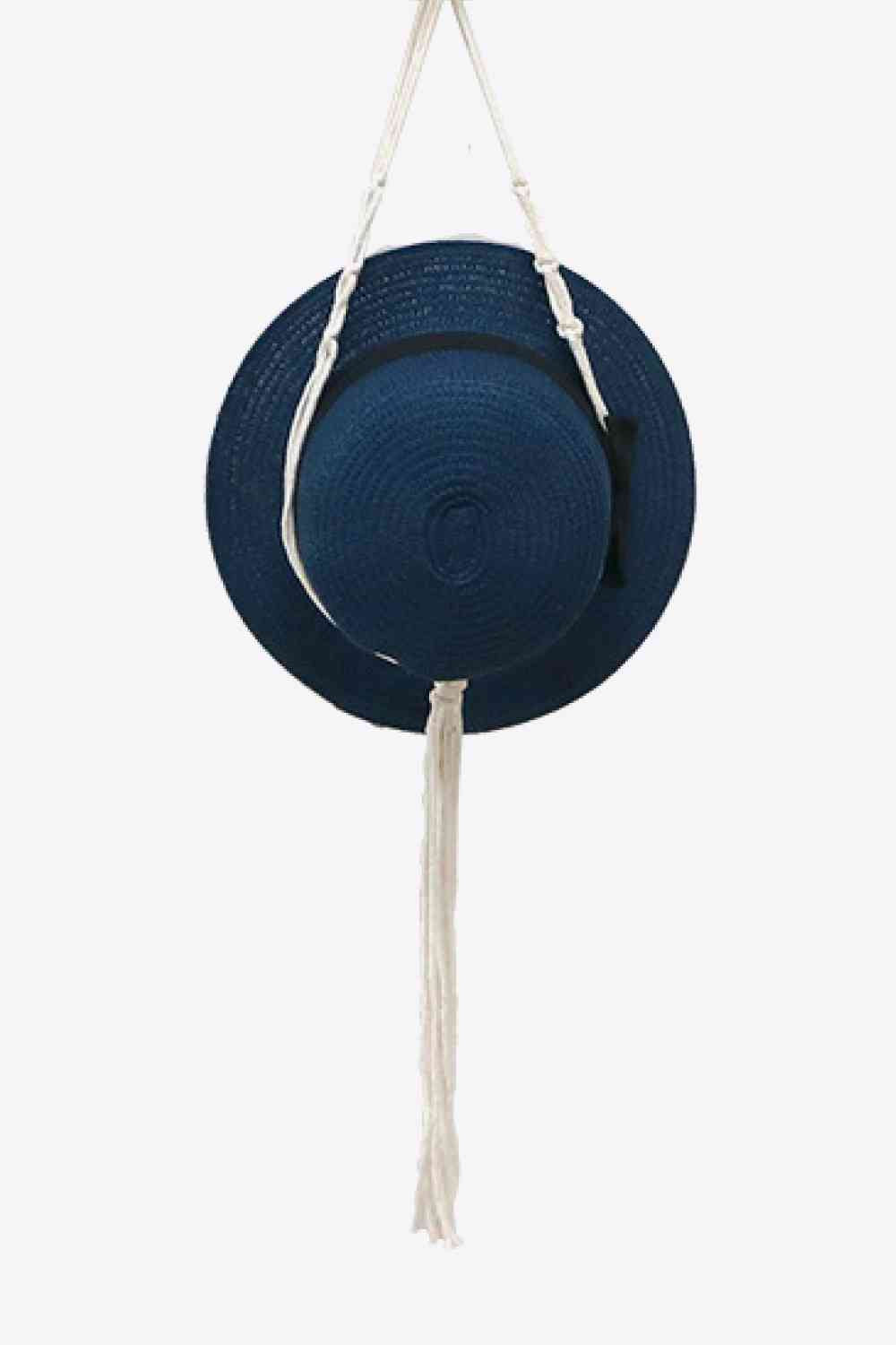 Percha para sombrero de macramé