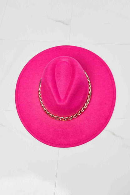 Fame Keep Your Promise Sombrero Fedora en rosa