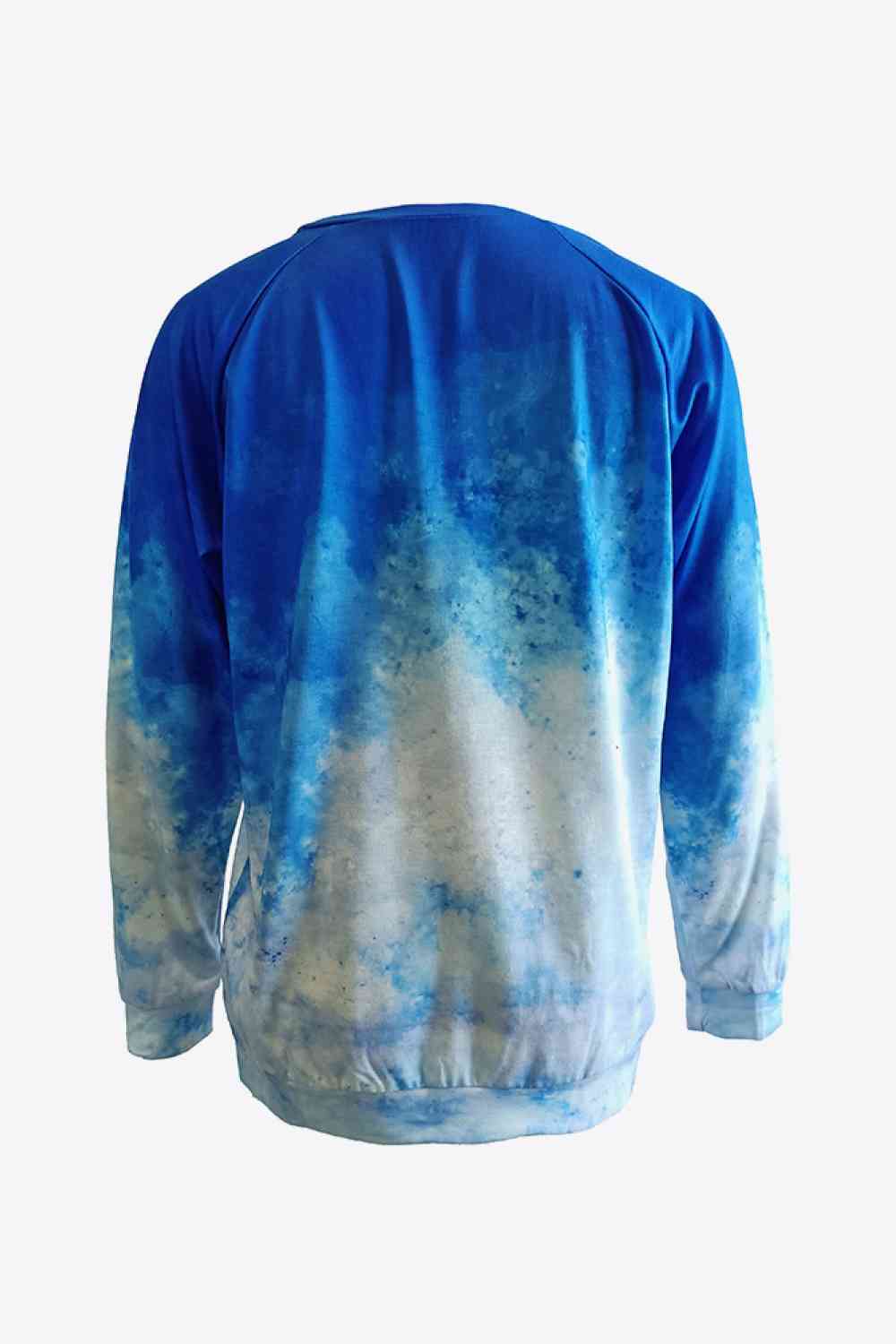 Sudadera con estampado de mariposas y estampado tie-dye de manga raglán