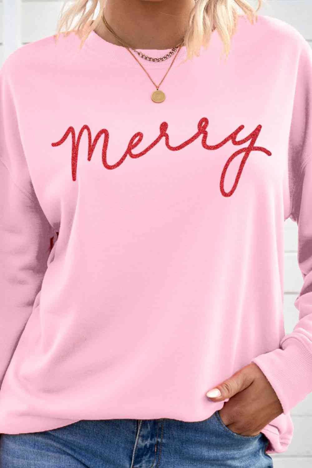 MERRY - Sweat-shirt graphique à épaules tombantes