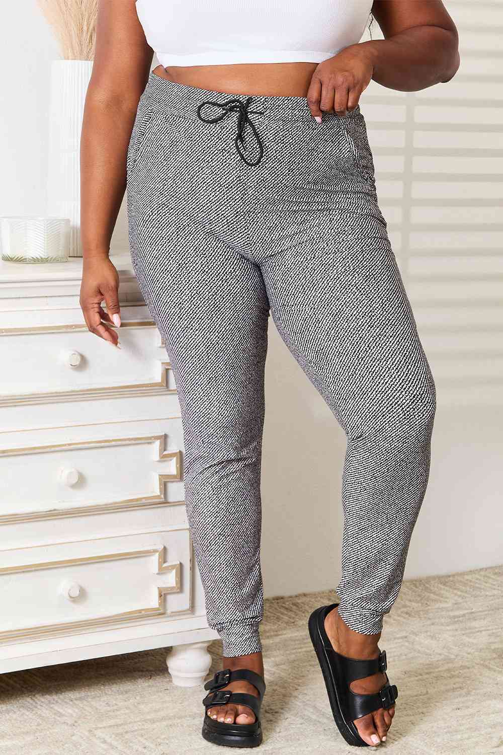 Leggings Depot Joggers de tamaño completo con bolsillos