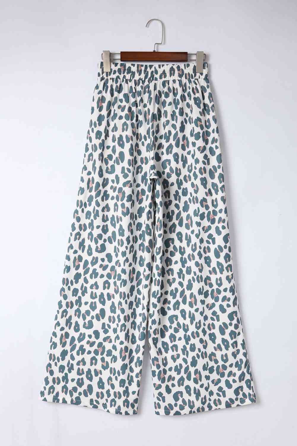 Falda pantalón de leopardo con cordón en la cintura