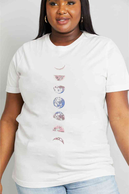 T-shirt en coton graphique Simply Love pleine taille