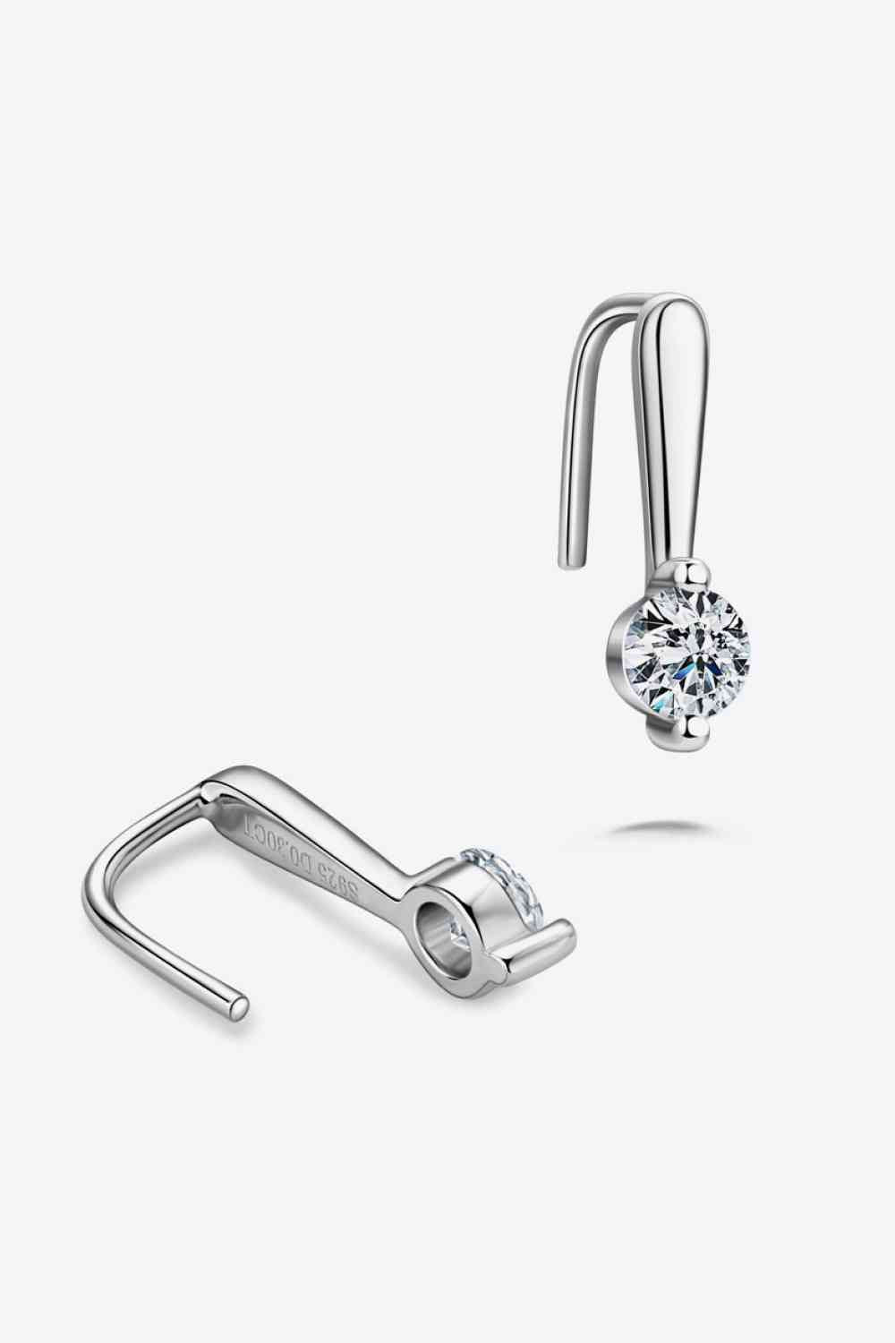 Boucles d'oreilles en argent sterling 925 Moissanite