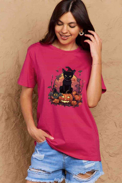 Camiseta gráfica con tema de Halloween de tamaño completo de Simply Love