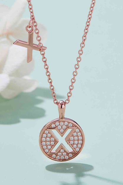 Collier pendentif Moissanite U à Z