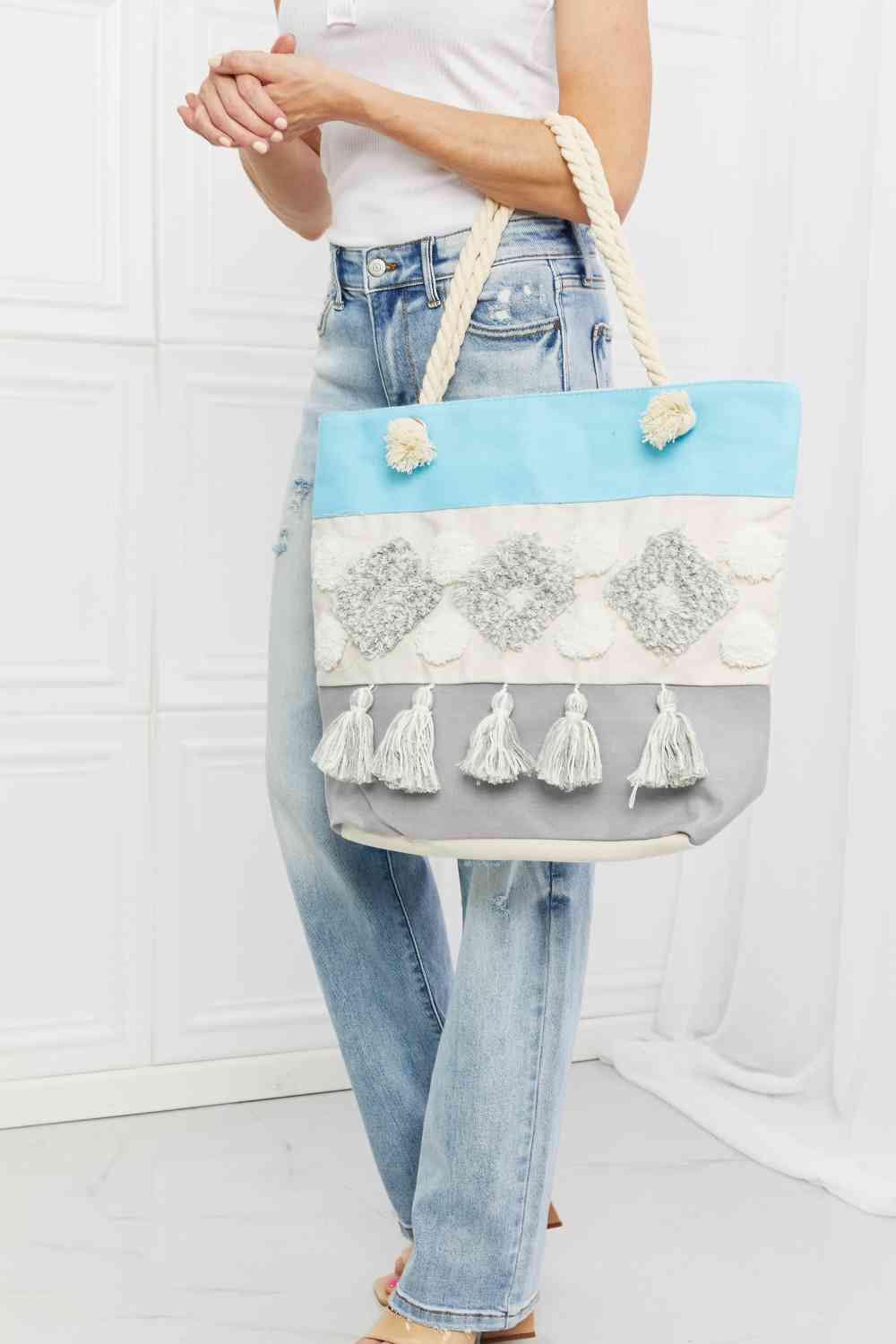 Justin Taylor In The Sand Tassel Tote Bag