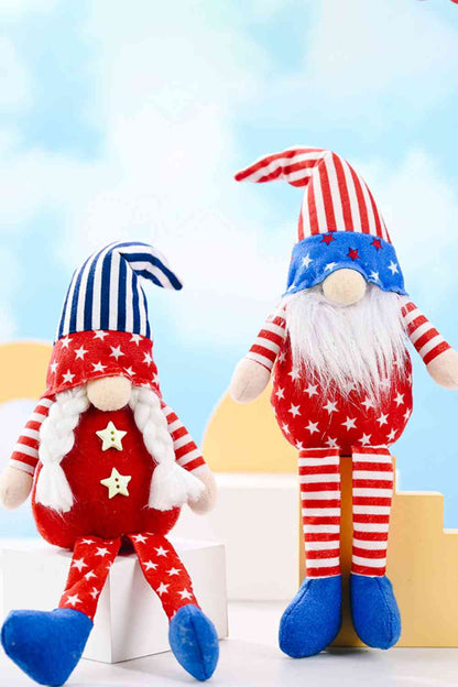 Gnomos decorativos con sombrero puntiagudo del Día de la Independencia de 2 piezas