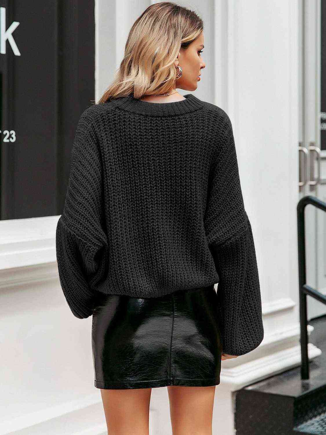 Round Neck Long Sleeve Sweater