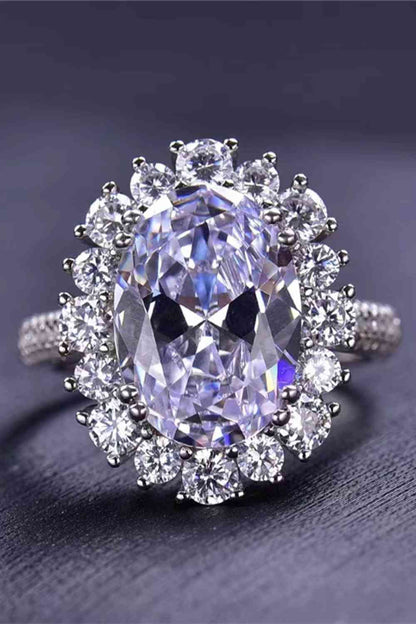 Bague Moissanite ovale de 8 carats