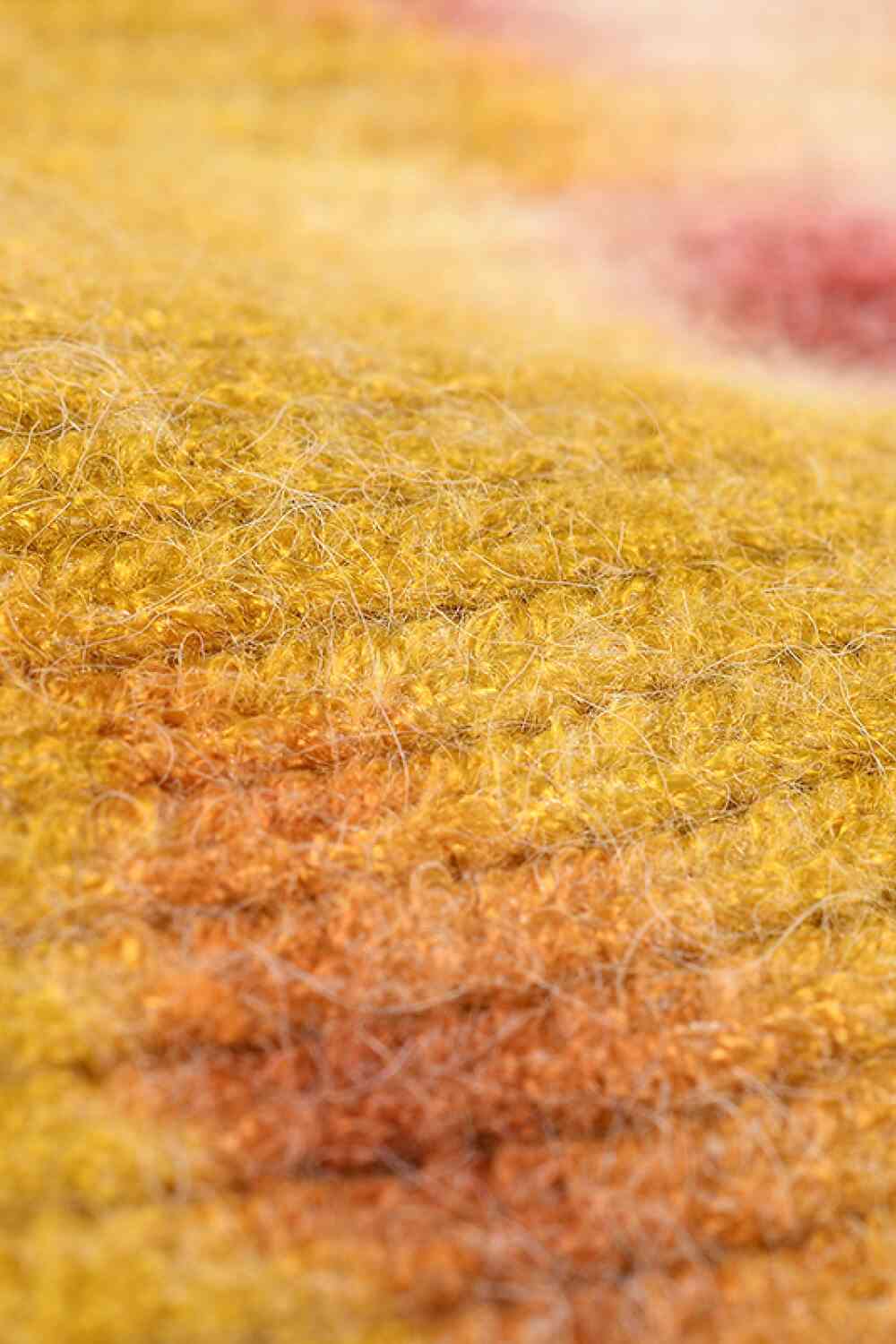 Bonnet en tricot côtelé à revers tie-dye