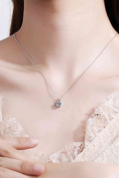 Collier moissanite en argent sterling 925