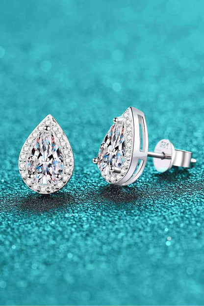 Boucles d'oreilles en forme de larme Moissanite