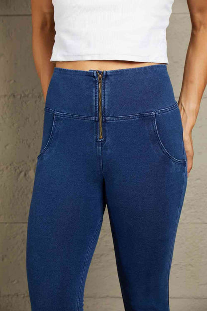 Jean long skinny taille haute zippé Baeful