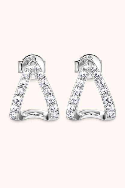 Boucles d'oreilles minimalistes Moissanite en argent sterling 925