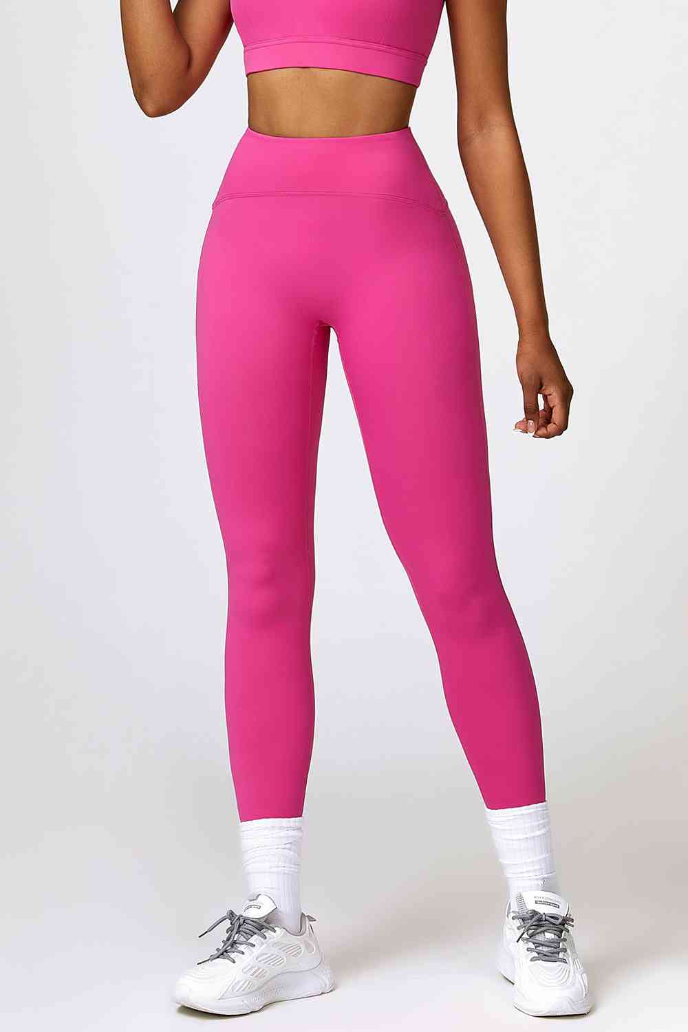 Leggings activos transpirables con cintura ancha