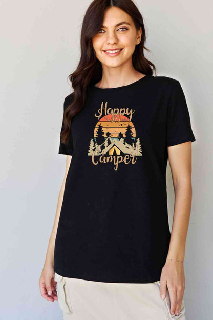 Camiseta gráfica HAPPY CAMPER de tamaño completo de Simply Love