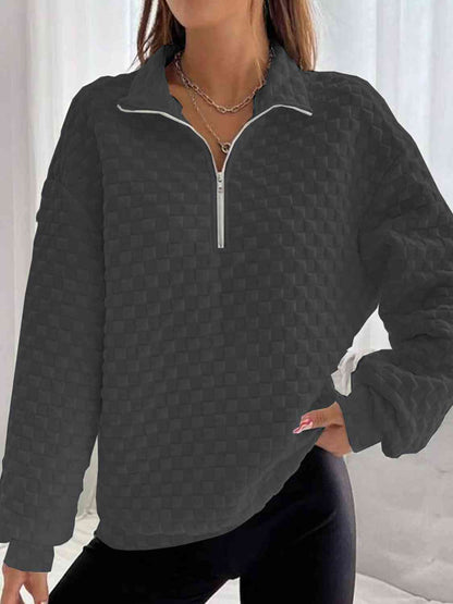 Sudadera con cuello y media cremallera