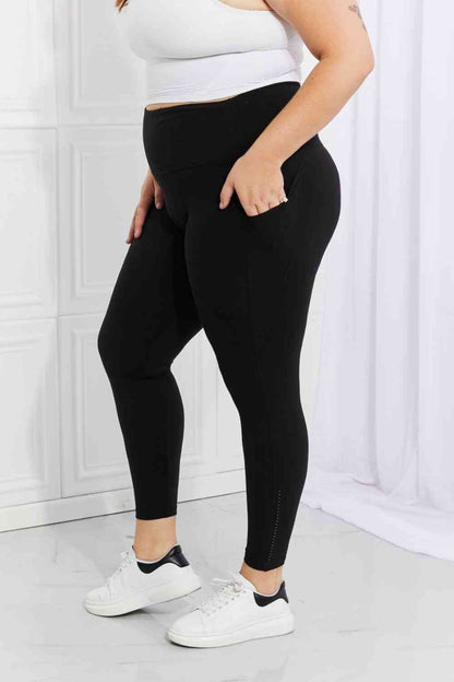 Leggings Depot Leggings actifs renforcés et allongés à pois réfléchissants pleine taille