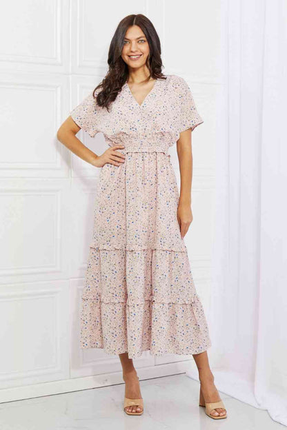 Robe longue à manches kimono HEYSON Sweet Talk en rose blush