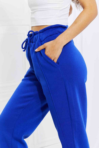 Zenana - Can't Stop Me - Pantalon de jogging taille paperbag pleine taille