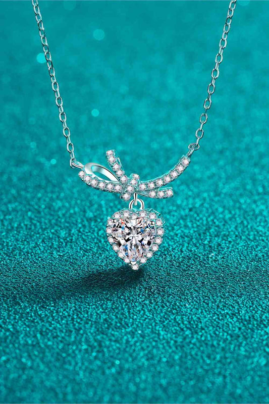 Collier pendentif coeur moissanite 1 carat