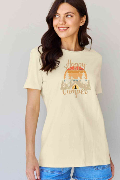 Camiseta gráfica HAPPY CAMPER de tamaño completo de Simply Love