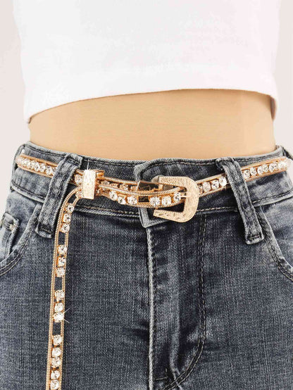 Ceinture en métal strass