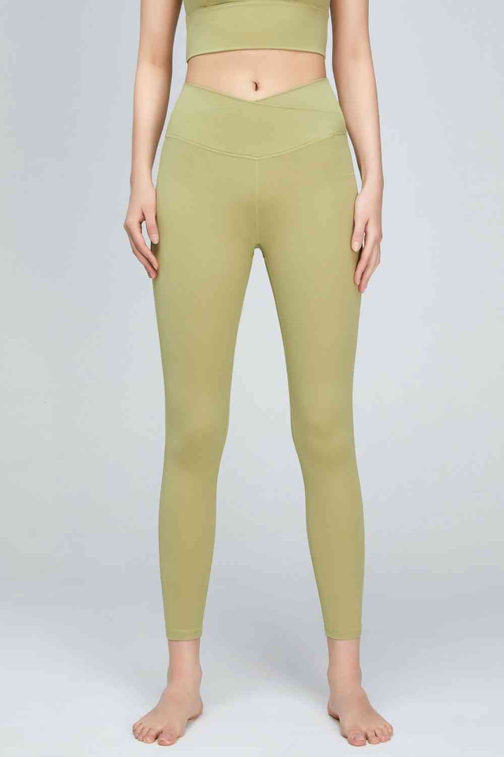 Leggings de sport taille en V