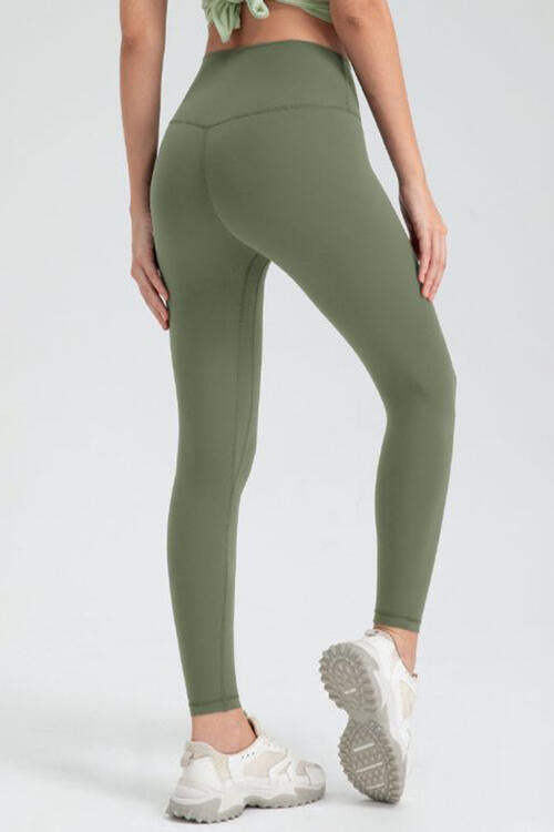 Legging actif coupe slim à large taille