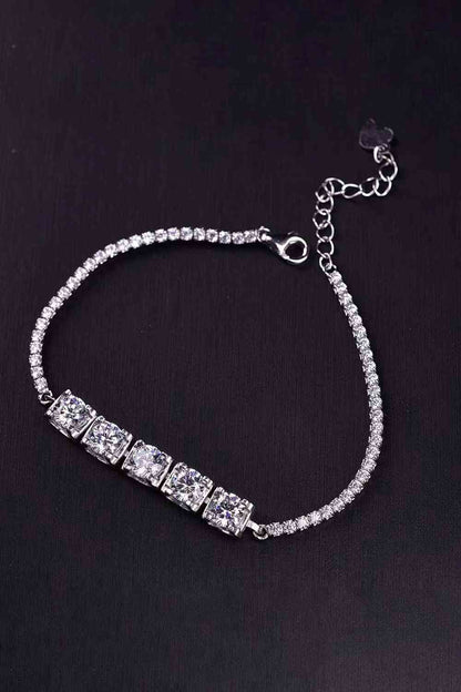 Bracelet à fermoir mousqueton Moissanite 5 carats