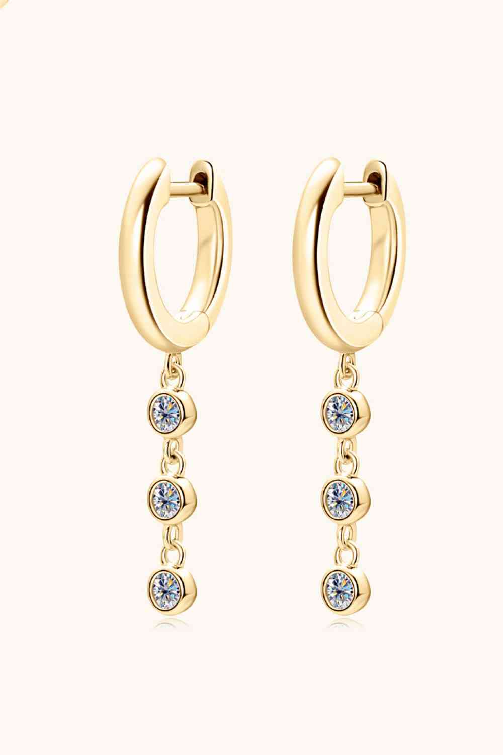 Boucles d'oreilles en argent sterling 925 avec décor Moissanite