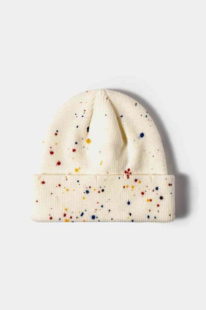 Gorro con puños de canalé Confetti