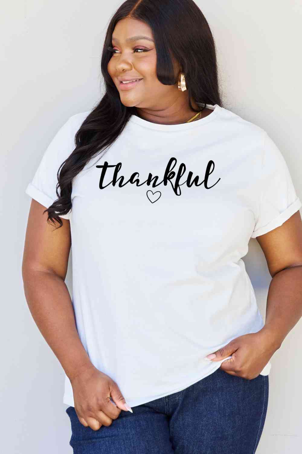 Simply Love Full Size THANKFUL Graphic T-Shirt